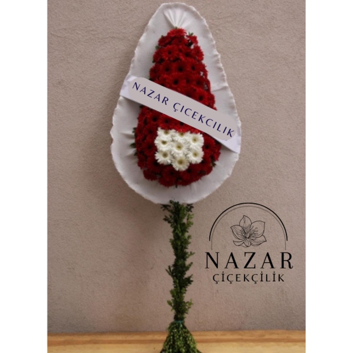Kırmızı Beyaz Gerbera Çelenk